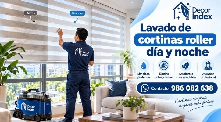 lavado de cortinas roller dia y noche
