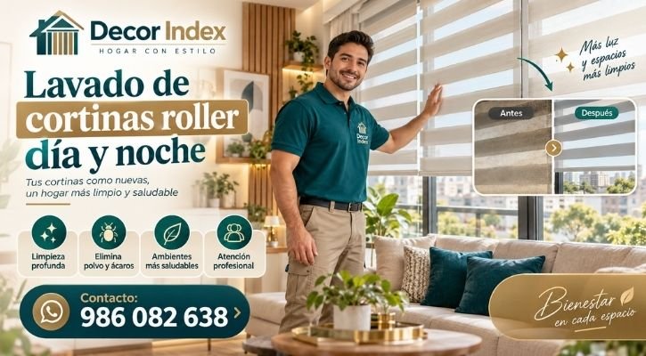 limpieza de cortinas roller dia y noche
